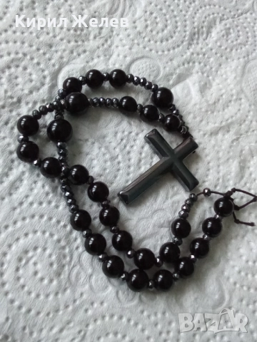 Броеница черна 52347, снимка 5 - Антикварни и старинни предмети - 52582024