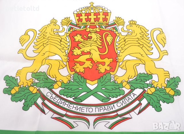 Българско знаме с ГЕРБ 145 см Х 92 см 