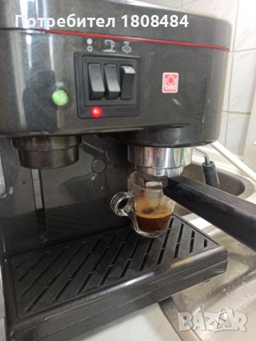 Кафемашина Бриел с ръкохватка с крема диск, работи отлично и прави хубаво кафе с каймак 