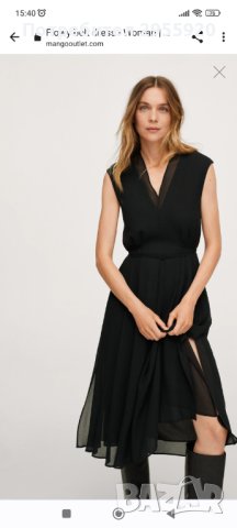черна рокля нова Mango, S, снимка 2 - Рокли - 40917146