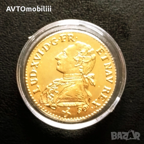 Позлатена монета от 1774г, снимка 3 - Нумизматика и бонистика - 52304981