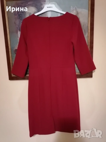 Черна рокля DiKa, XS размер, Червена рокля Hallhuber ,36 размер, снимка 5 - Рокли - 53352072