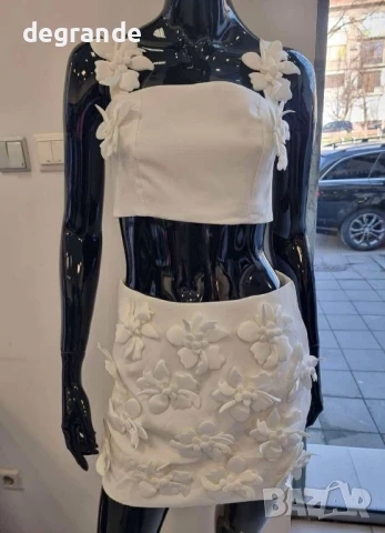 Комплект от две части в бяло и черно, снимка 6 - Комплекти - 50783185