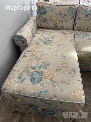 Диван разтегателен с ракла и кресло, снимка 6 - Дивани и мека мебел - 52720540