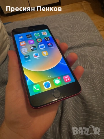Iphone 8 plus 64гб / 92% капацитет product RED, снимка 2 - Apple iPhone - 53267686