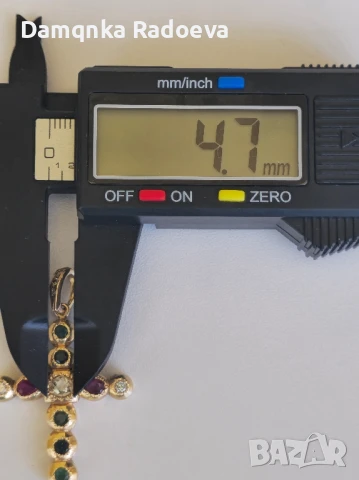 Златен кръст с Диаманти и Рубини-ръчна изработка , снимка 9 - Колиета, медальони, синджири - 51071861