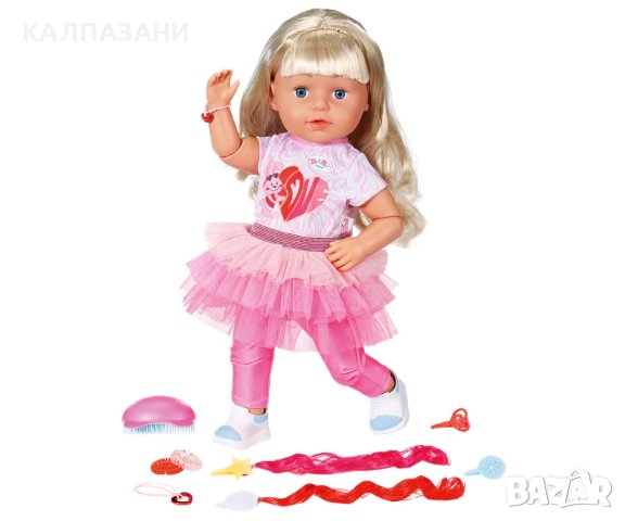BABY Born - Кукла с дълга коса и аксесоари Sister Style&Play, 43 см Zapf Creation 833018, снимка 2 - Кукли - 42606386