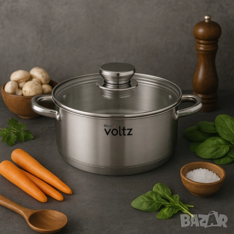 Тенджера Voltz Плитка, Индукция, Неръждаема стомана, снимка 5 - Други - 52032418