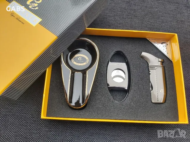 Луксозен комплект за пури GALINER,запалка,резачка и пепелник