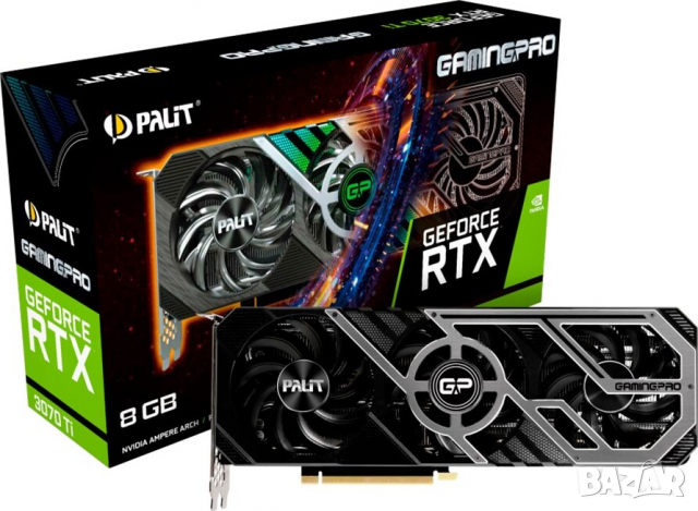 Видео карта Palit GeForce RTX 3070 Ti GamingPro, снимка 4 - Видеокарти - 36374589