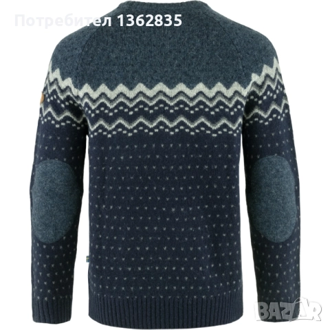 НОВ оригинален син вълнен пуловер FJALLRAVEN размер XL от Германия, снимка 2 - Пуловери - 52942797