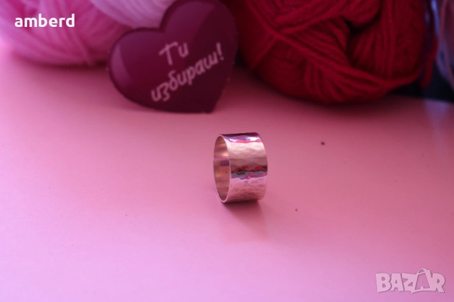 Уникална сребърна халка - модел CR024, снимка 7 - Пръстени - 53677732