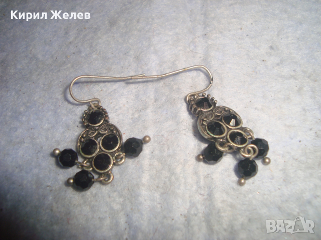 ПОСРЕБРЕНИ РЕТРО - АРТ СТИЛ ВЕЧЕРНИ НЕЖНИ ОБЕЦИ 56921, снимка 4 - Обеци - 36477822