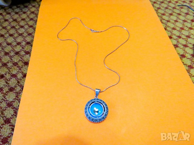 Старинно голямо  сребърно око на Назар - амулет против уроки - предпазва от зли очи окото на назар, снимка 3 - Колиета, медальони, синджири - 38603263
