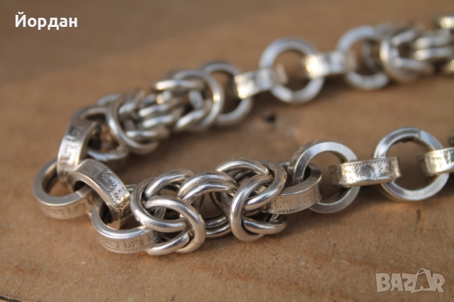 Мъжки сребърен ланец/синджир, снимка 2 - Колиета, медальони, синджири - 52496026