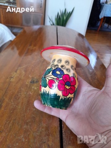 Стара дървена гъба,гъбка,сувенир #2, снимка 2 - Други ценни предмети - 41679432