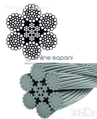 Метално въже с метална сърцевина гъвкаво 6X36WS