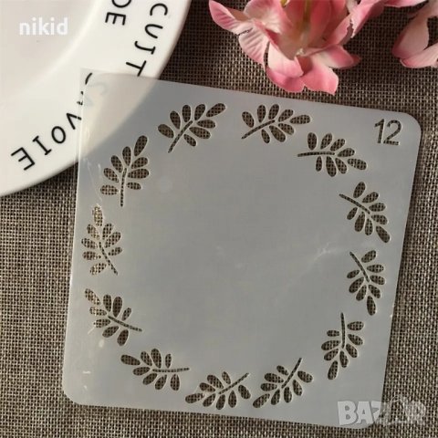 8 вида венец стенсил шаблон за спрей торта украса кекс декорацияспрей за Scrapbooking, снимка 6 - Други - 42666689