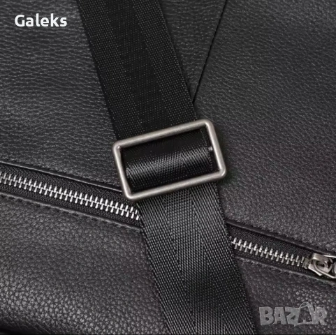 Мъжка модерна бутикова чанта с голям капацитет /Черна естествена кожа!, снимка 13 - Чанти - 53259402