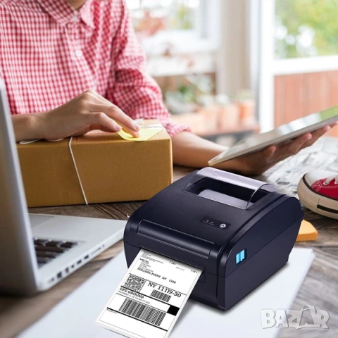 Принтер за товарителници 110 мм – термопринтер за етикети с USB и WiFi, снимка 2 - Друга електроника - 53652523