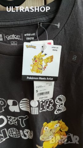 НОВА Тениска Uniqlo x Pokemon S размер , снимка 2 - Тениски - 39887478