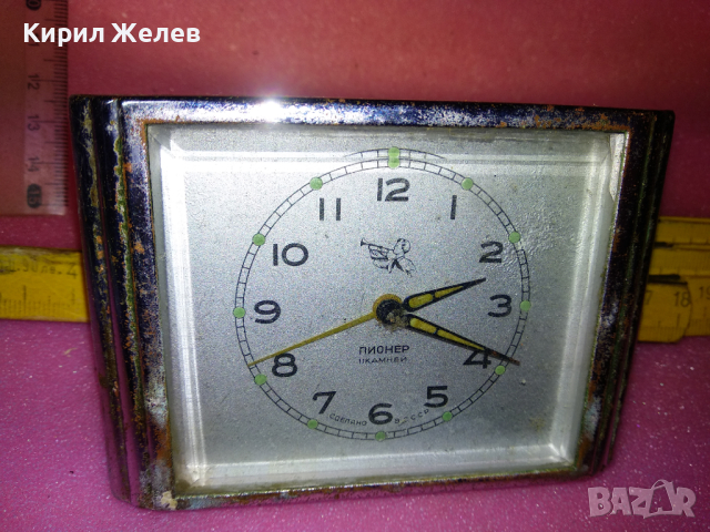 ПИОНЕР СДЕЛАНО в СССР Стар РУСКИ РЯДЪК МОДЕЛ КОЛЕКЦИОНЕРСКИ БУДИЛНИК ПИОНЕР - ФУНКЦИОНИРАЩ 33404, снимка 16 - Антикварни и старинни предмети - 44536223
