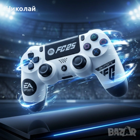 Безжичен джойстик за PS4 с тъчпад, вибрация и LED осветление – FC25 / GTA дизайн, снимка 5 - Джойстици и геймпадове - 53115651