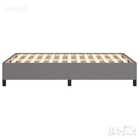 vidaXL Рамка за легло без матрак, тъмносива, 120x200 см, плат, снимка 6 - Спални и легла - 56147200