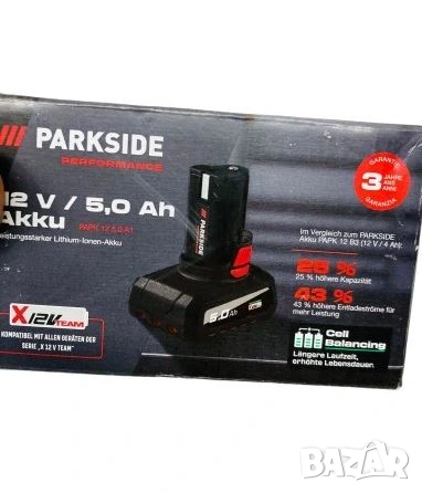 PARKSIDE PERFORMANCE® 12 V / 5 Ah батерия, снимка 3 - Винтоверти - 53175243