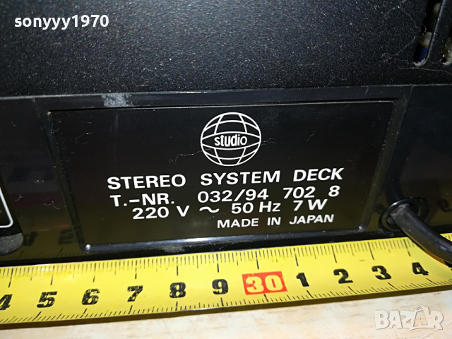 STUDIO STEREO SYSTEM DECK-MADE IN JAPAN 2603222059, снимка 17 - Декове - 36240840