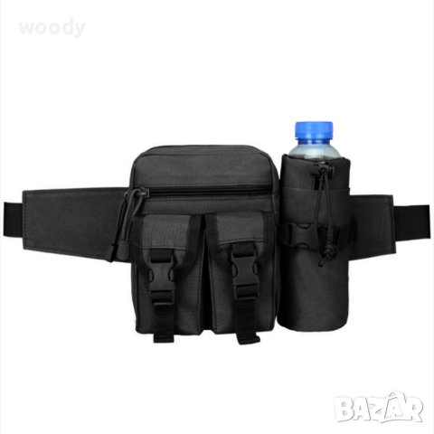 Тактическа чанта с колан ALPINE, Черен цвят, снимка 4 - Екипировка - 41717982
