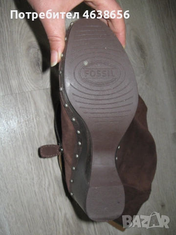 Fossil оригинални велурени дамски ботуши, снимка 9 - Дамски ботуши - 52499814