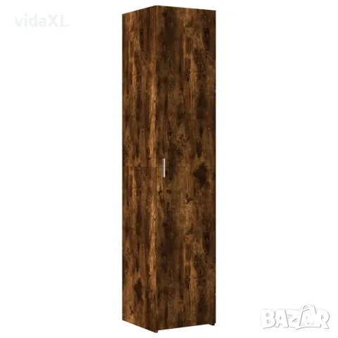 vidaXL Висок шкаф, опушен дъб, 40x42,5x185 см, инженерно дърво
