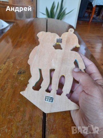 Стара дървена декорация Макс и Мориц, снимка 3 - Други ценни предмети - 42273351