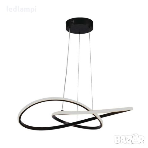 LED Полилей 20W Черен Топло Бяла Светлина