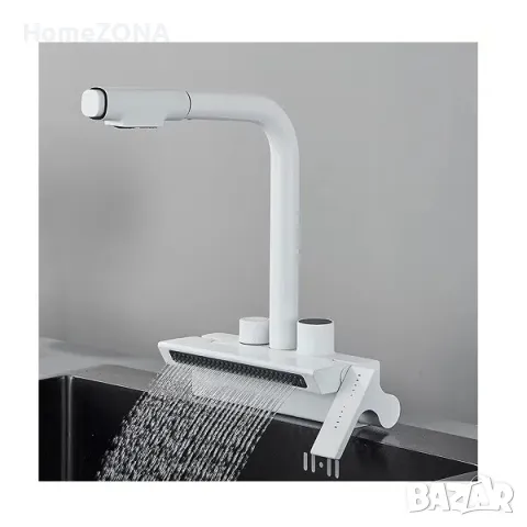 Смесител за кухня Elite PRO W29, с издърпващ се чучур и водопад