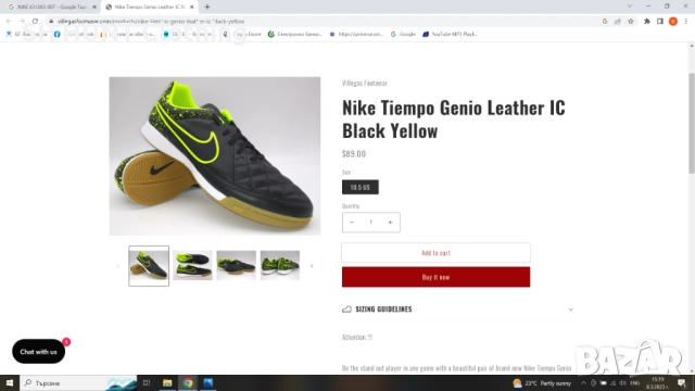 NIKE TIEMPO Размер EUR 42 / UK 7,5 обувки за футбол в зала естествена кожа 45-13-S, снимка 2 - Футбол - 52227696