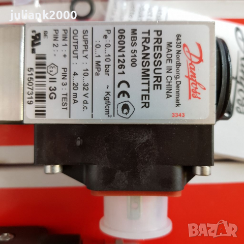Датчик налягане Danfoss pressure transmitter MBS 5100 , снимка 3 - Друга електроника - 36231006