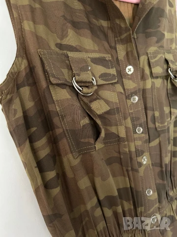 РАЗПРОДАЖБА Нов камуфлажен дамски гащеризон без ръкав с дълъг крачол  размер M, снимка 7 - Гащеризони - 50611744