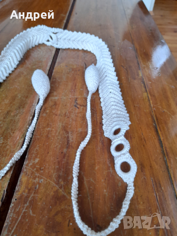 Стар плетен колан #2, снимка 4 - Антикварни и старинни предмети - 36184186