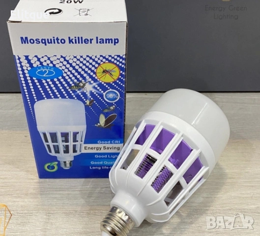 LED крушка против комари с адаптор за стена