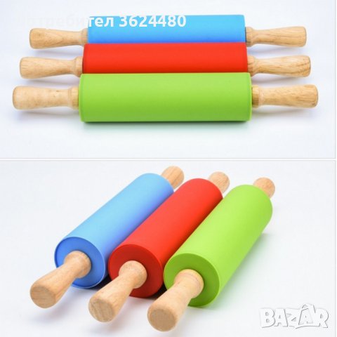 ТОЧИЛКА СИЛИКОНОВА С ДЪРВЕНИ ДРЪЖКИ, снимка 2 - Прибори за хранене, готвене и сервиране - 39982527