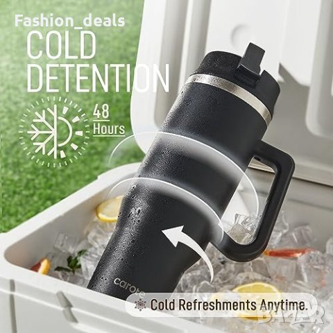 Нова CAROTE Вакуумно изолирана бутилка термос за вода неръждаема стомана 1200мл, снимка 3 - Други стоки за дома - 42428581