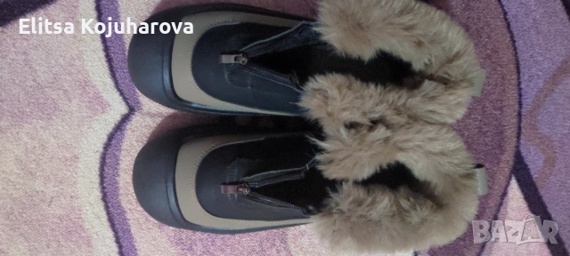 Ватирани дамски боти с пухче, снимка 4 - Дамски боти - 53444855
