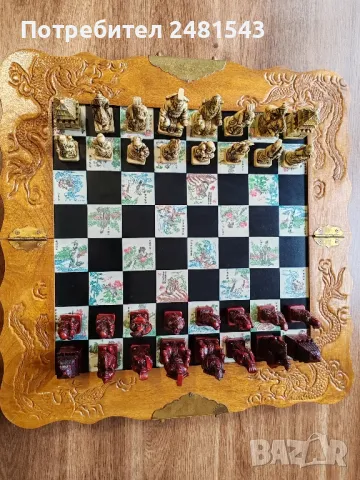 Шах/Тайвански /дърворезбована табла , снимка 2 - Шах и табла - 48455650
