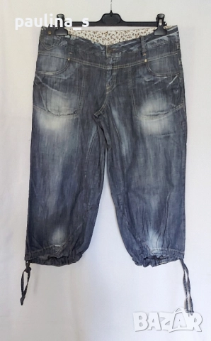 Пет различни броя / Винтидж дамски дънкови бермуди тип потури / шалвари , снимка 18 - Къси панталони и бермуди - 51510245