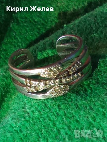 МНОГО КРАСИВ СКЪПОЦЕНЕН РЕГУЛИРУЕМ СРЕБЪРЕН АРТ ПРЪСТЕН СРЕБРО 925 с ЦИРКОНИ 27372, снимка 4 - Пръстени - 36869420