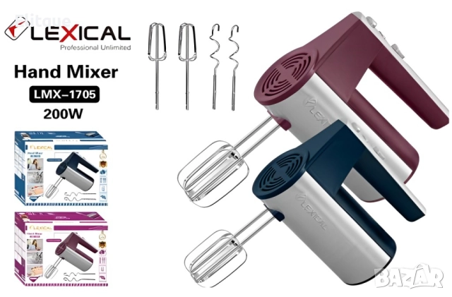 Ръчен миксер Lexical LMX-1705, снимка 3 - Миксери - 52866335