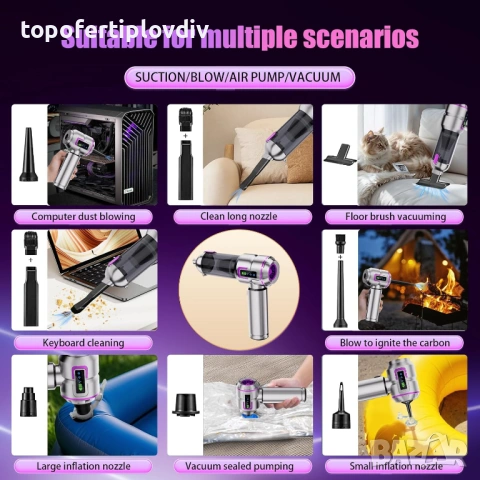 Прахосмукачка за кола Car Vacuum Cleaner,Гаранция, снимка 5 - Прахосмукачки - 53733976