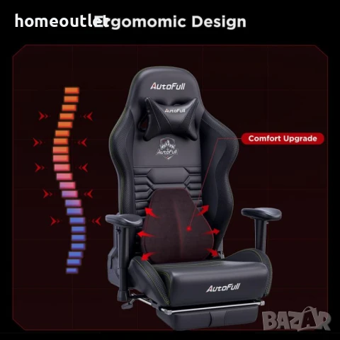 РАЗПРОДАЖБА Геймърски стол / офис стол  R016-AUTOFULL AF083DPJA, снимка 4 - Столове - 50680702